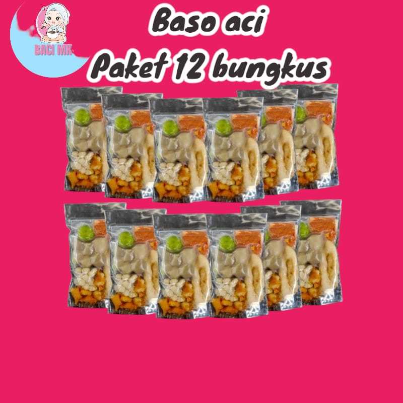 

[PAKET HEMAT] BUNDLING 12 BUNGKUS BASO ACI INSTAN MK SNACK