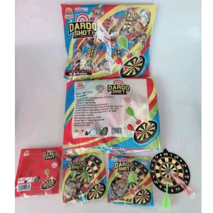 

Permen Cemilan Snack Dardo Dart Lempar Target Lunak Shoot Mainan Anak Murah (isi 30 pcs)
