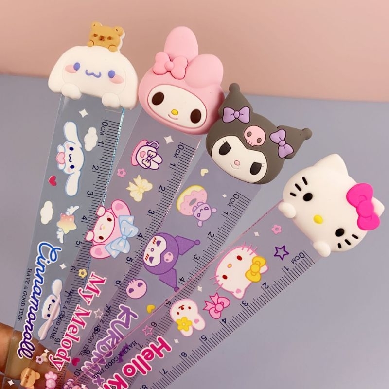 

Penggaris Head Rubber Premium Sanrio Kuromi/Melodi/Cinnamoroll