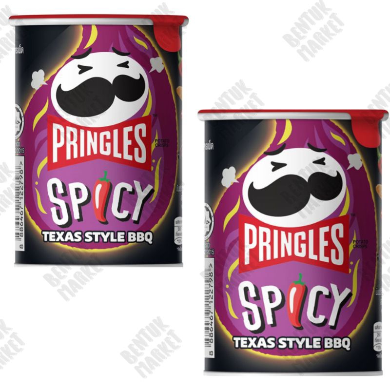 

PRINGLES Potato Crisps Spicy Texas Style BBQ 42gr / Potato Chips / Cemilan / Snack