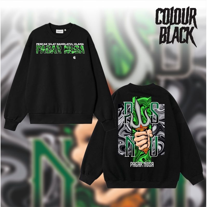 Sweater Crewneck Pencak Silat Nahdlatul Ulama Pagar Nusa Sweater Atasan Pria Wanita Sablon Dtf