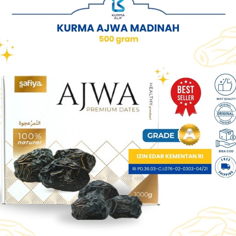 

Buruan pesan Kurma Ajwa 1 Kg Asli Kurma Nabi Super Asli Madinah