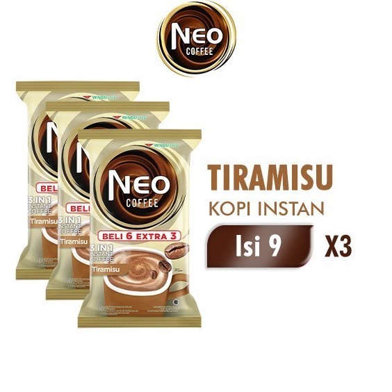 

Keren abis Neo Coffee Kopi Instan Tiramisu Pack 2 gr isi 6 3 pcs x3