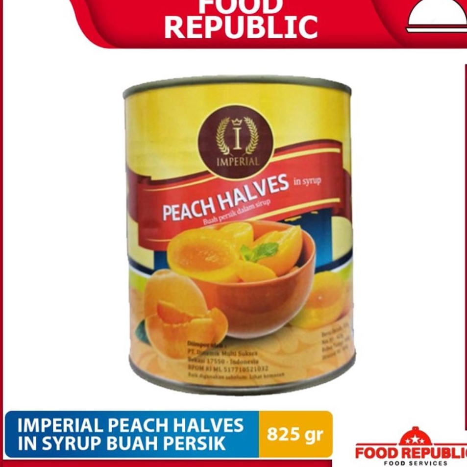 

Dapatkan Sekarang Imperial Peach Halves In Syrup 825 gr Buah Persik Dalam Sirup Halal