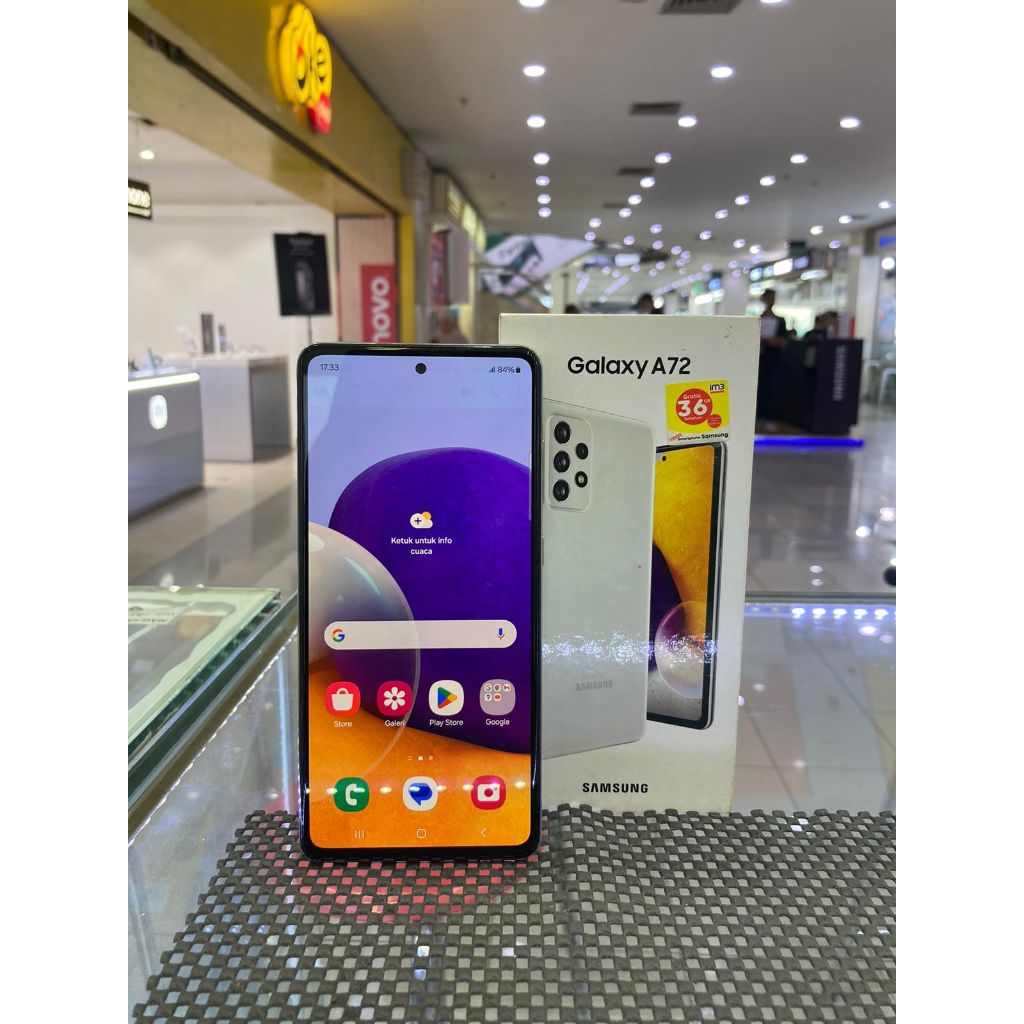 SAMSUNG GALAXY A72 8/128GB SECOND SEKEN RAM 8 INTERNAL 128 FULL SET