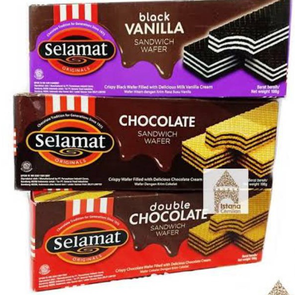 

Produk Terbaik SELAMAT SANICH WAFER 145 GRAM ALL VARIAN WAFER SELAMAT CHOCOLATE BLACK VANILA