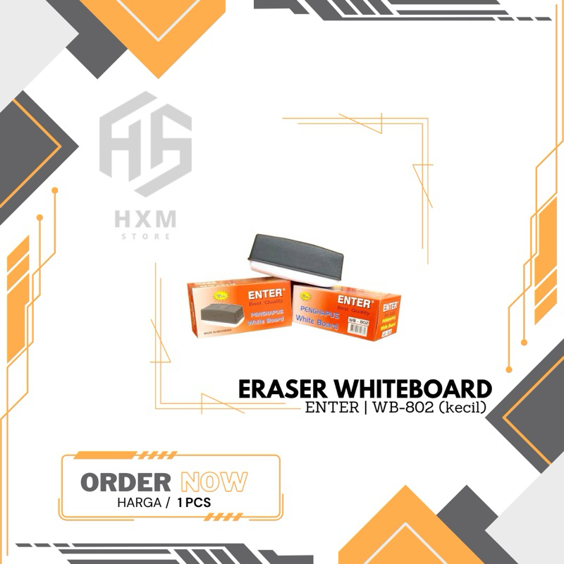 

Eraser Whiteboard / Penghapus Papan Tulis ENTER WB-802 [1 Pcs]