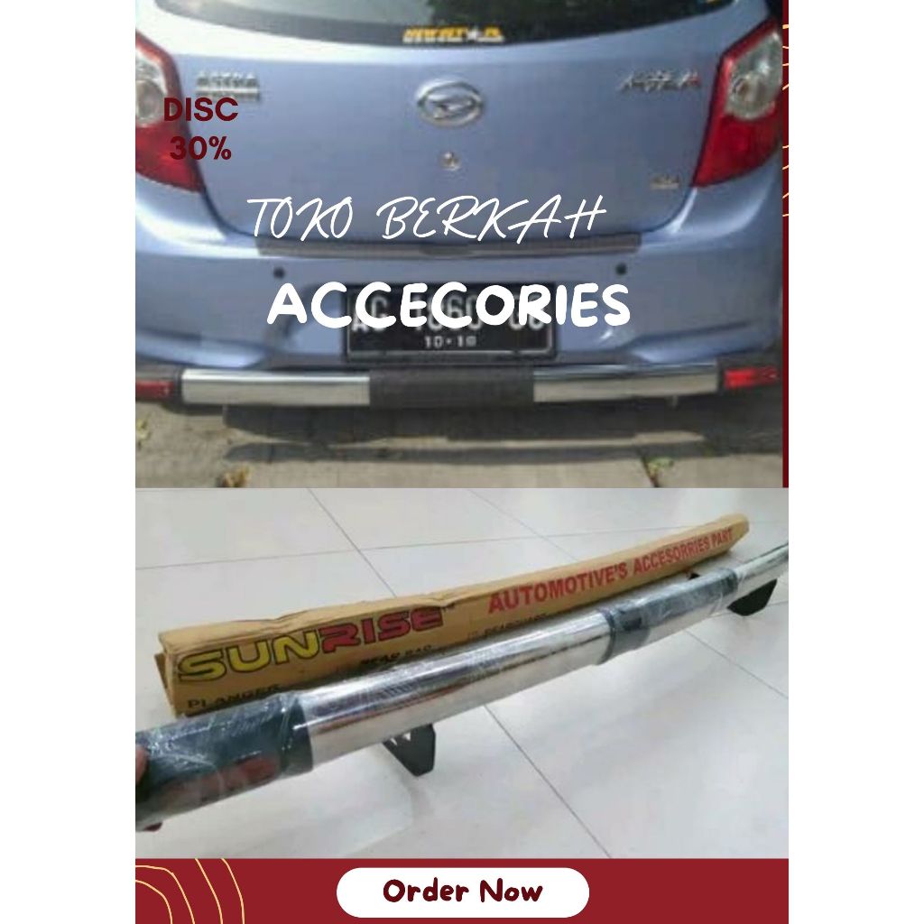 Tanduk belakang mobil AYLA BUMPER belakang AYLA "pengaman belakang mobil AYLA "variasi mobil DAIHATS