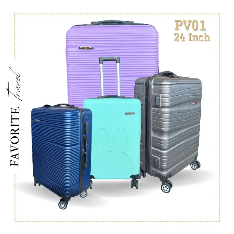 [ELGHOZY] Koper 24 Inch Koper Fiber Anti Pecah Import Koper Travelling