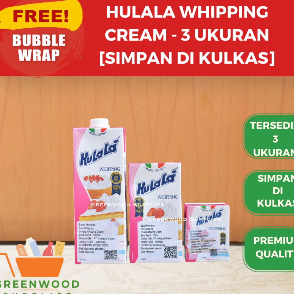 

Cuma Sehari Hulala Whipping Cream Krim Kocok Hulala ITALY QUALITY