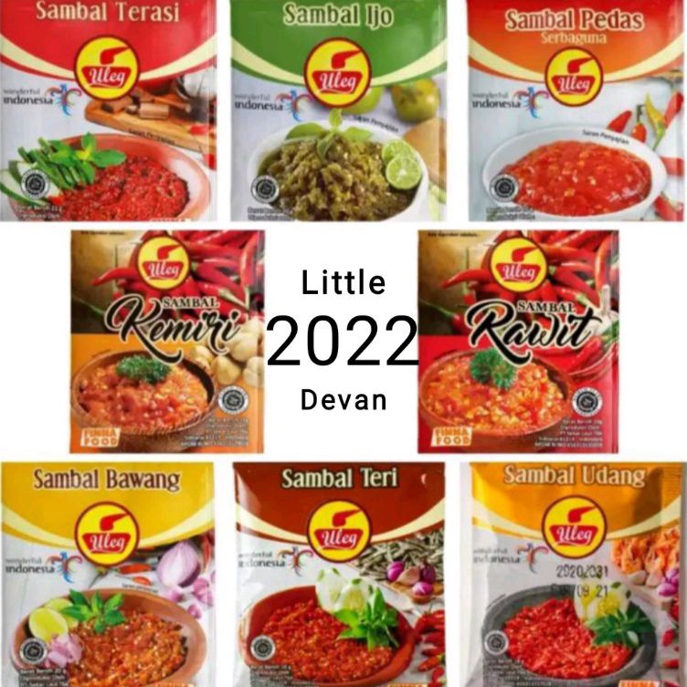 

Laku Keras finna sambel uleg terasi teri udang bawang rawit kemiri ijo 1 sachet