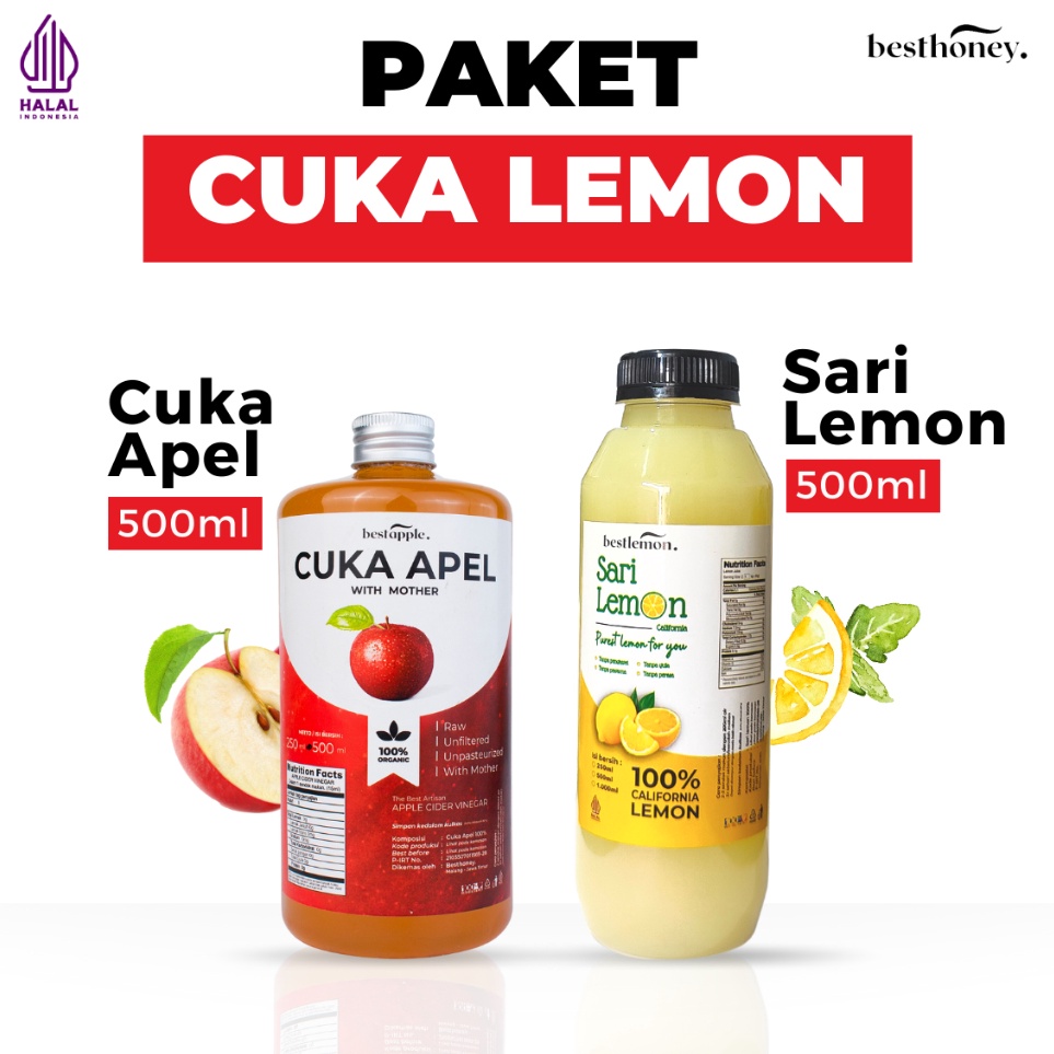 

Grab It Fast Paket Bundling Diet Sehat Paket Bundling Cuka Apel 5 ML dan Sari Lemon 5 ML Murni