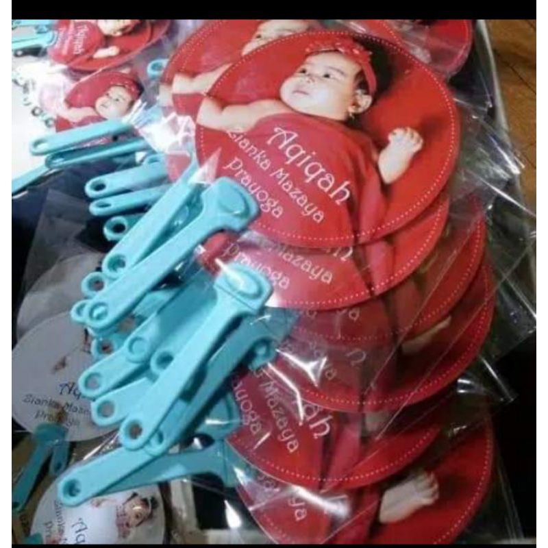 SOUVENIR KIPAS TEDAK SITEN AQIQAH KHITAN ULANG TAHUN