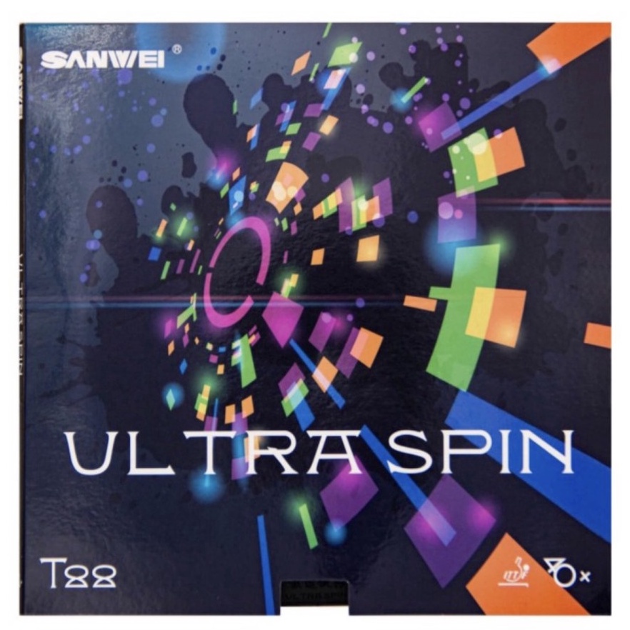 KODE R2E2 Sanwei Ultra Spin T88 Karet Rubber Pingpong T88 ultra spin bat bet