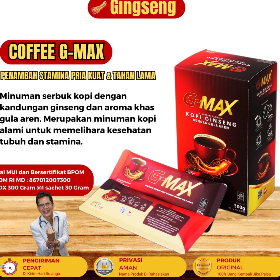 

Makin laris KOPI GMAX Minuman Penambah Stamina Pria Dewasa Kuat Tahan Lama Makin Gagah Perkasa Original BPOM
