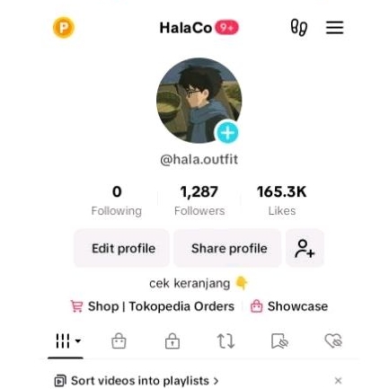 AKUN T1KT0K 1,2K FOLLOWERS ON