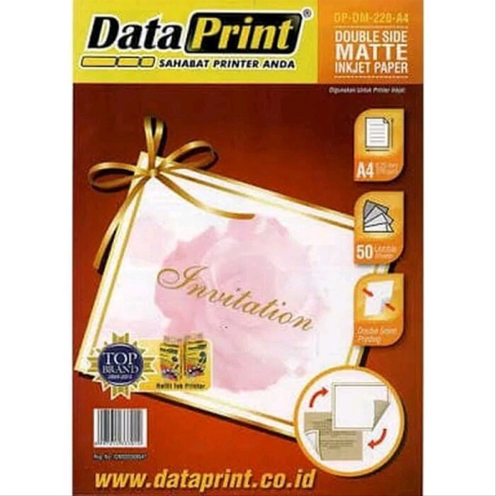 

Data Print Kertas Foto Double Side Matte Inkjet Paper A4 50Lembar