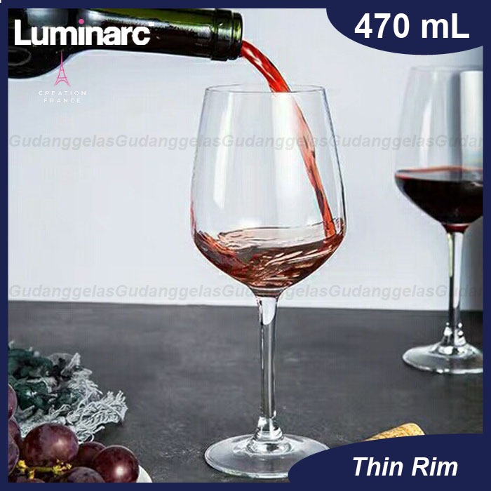 Luminarc Wine Glass/Gelas Wine/Gelas Kaca/Wine Glass/Surloire Glass Wine/Luminarc Gelas Kaki/Luminar