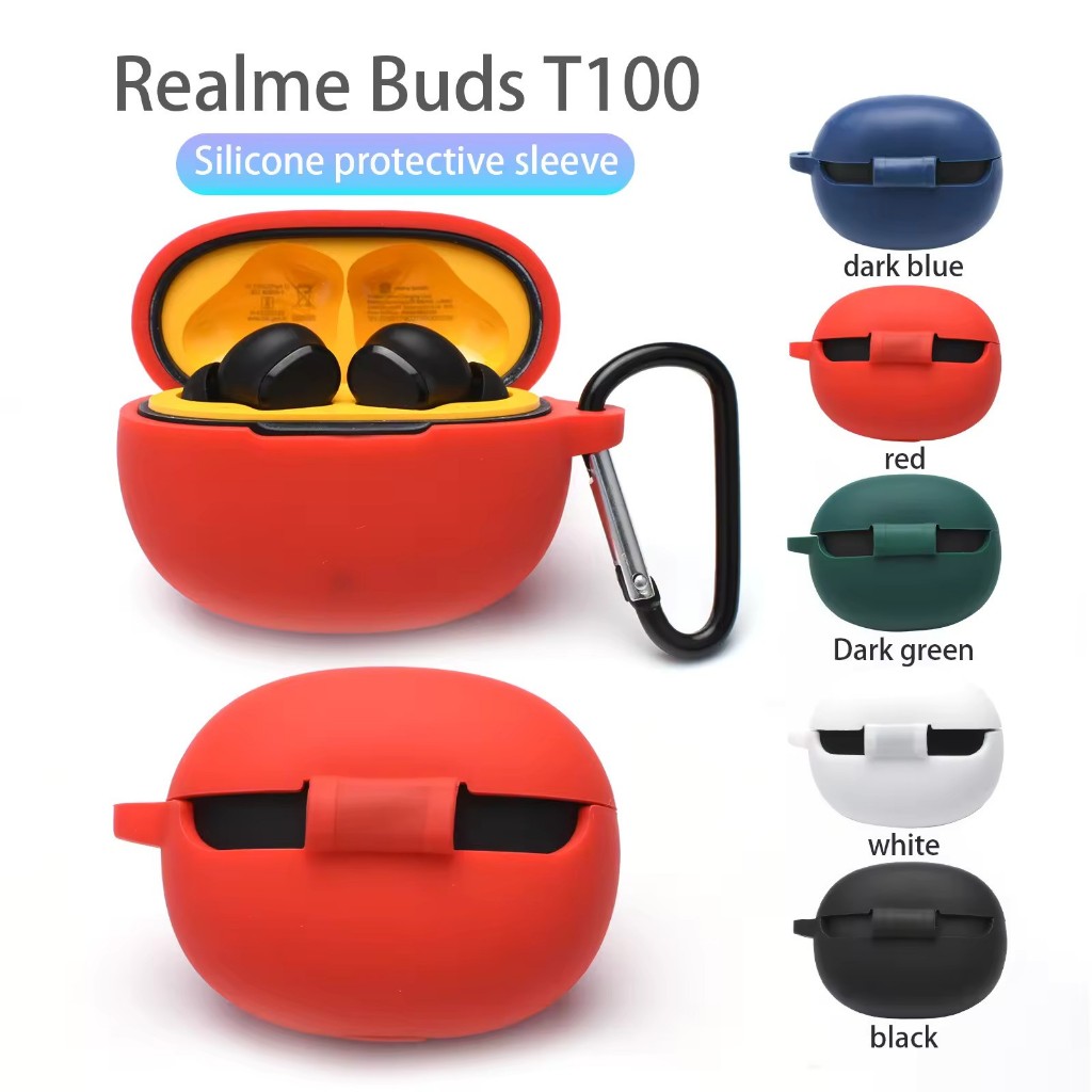 Pelindung Cover Case Polos Silikon Silicone TWS Realme Buds T100