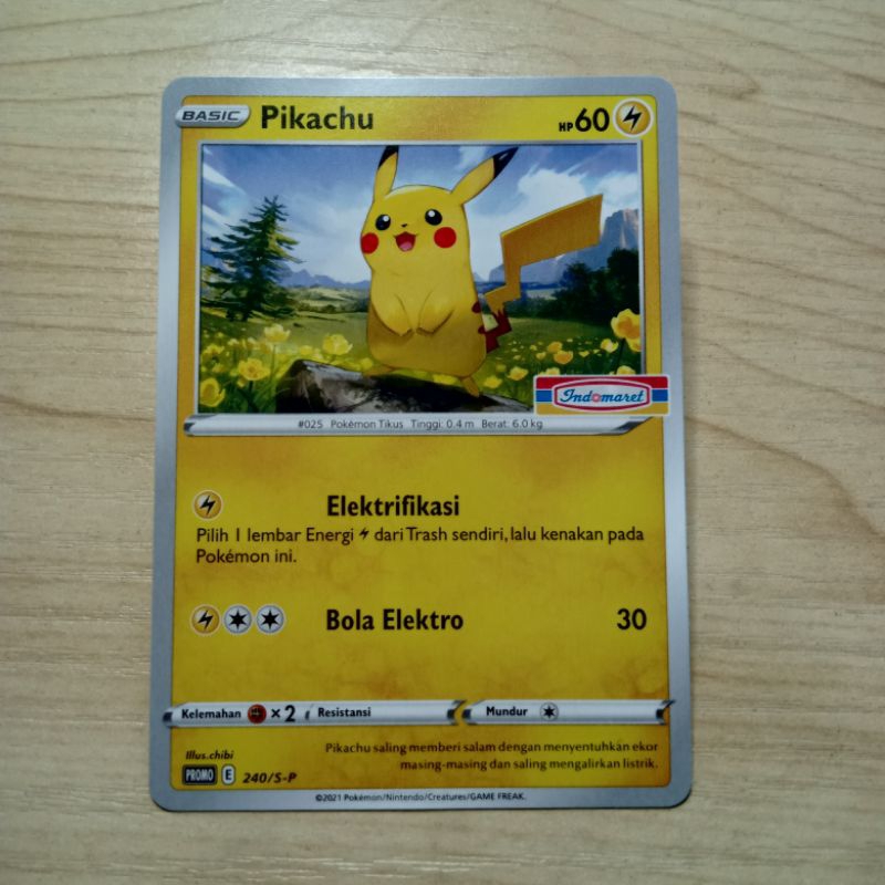 POKEMON TCG Indonesia - Pikachu S-P Kartu Promo Indomaret