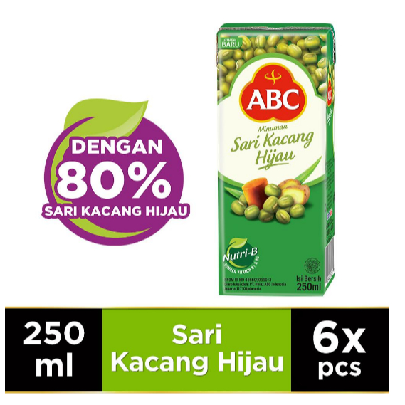 

ABC Minuman Sari Kacang Hijau 6 x 250 ml