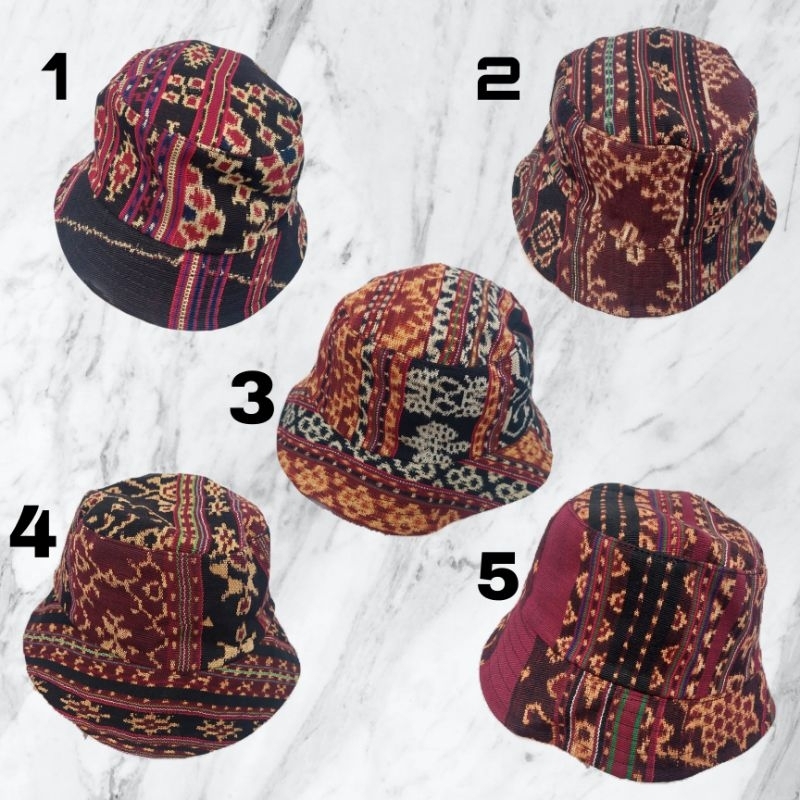 Topi bucket/bucket hat tenun ntt