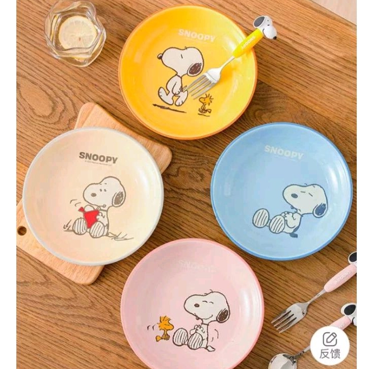 Piring Snoopy / Piring Karakter Lucu / Piring Makan Snoopy