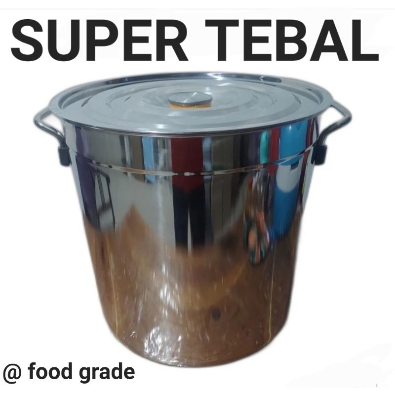 Panci tinggi stainless super tebal 30cm/stockpot panci 30cm