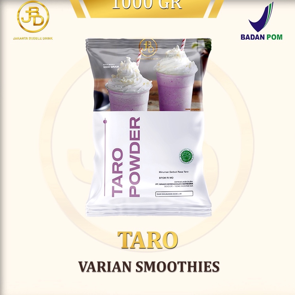 

New Trend Bubuk Minuman Premium TARO Jakarta Bubble Drink BPOMHALAL