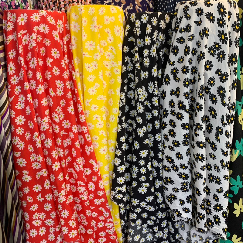 kain katun silky - bahan katun silky motif - bahan katun motif