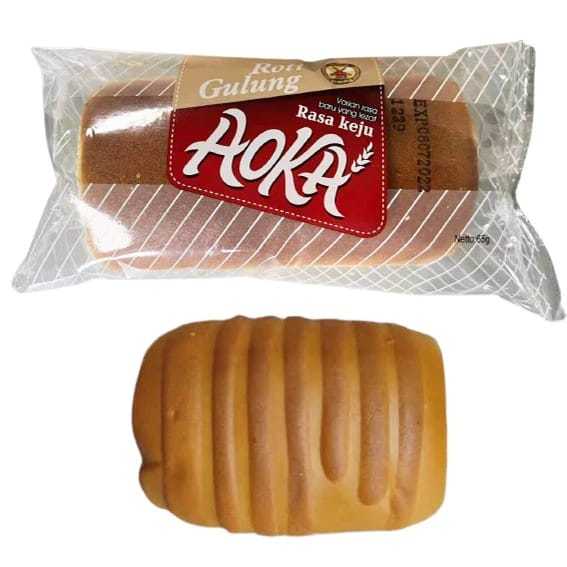 BEST SELLER AOKA ROTI GULUNG RASA KEJU COKLAT 65gr CEMILAN ANAK SARAPAN MAKANAN RINGAN GROSIR