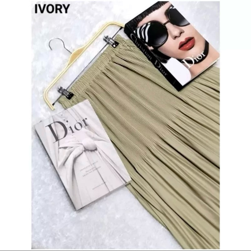 NEW ROK BAWAHAN WANITA-DRES PLISKET PREMIUM