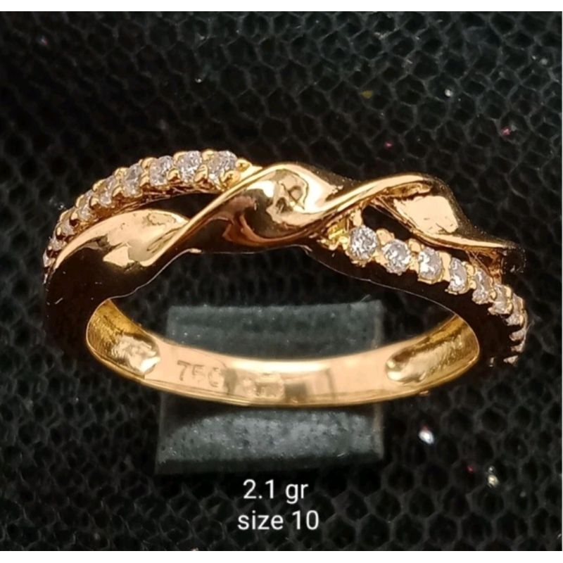 Cincin Emas 17K - 2.1gr Kadar 750 - 3457