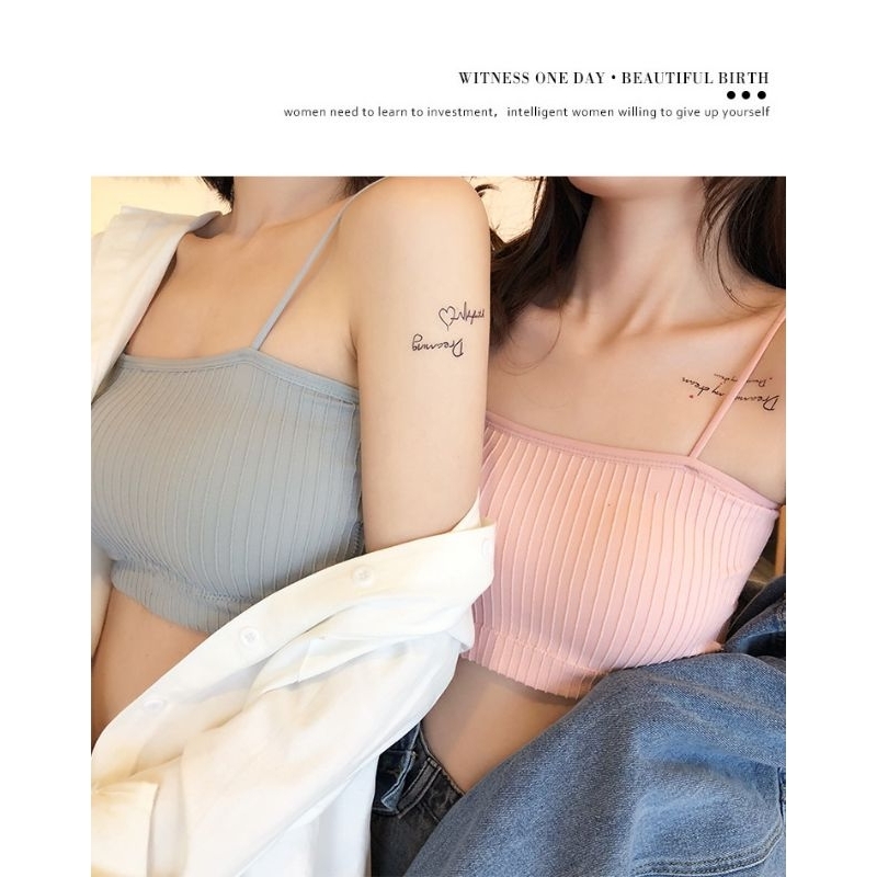 [ BLCKSWANS ]  BR04    BALIKPAPAN BISA COD & INSTANT   BRA KEMBEN CORDUROY VELVET  WIRELESS TANKTOP 