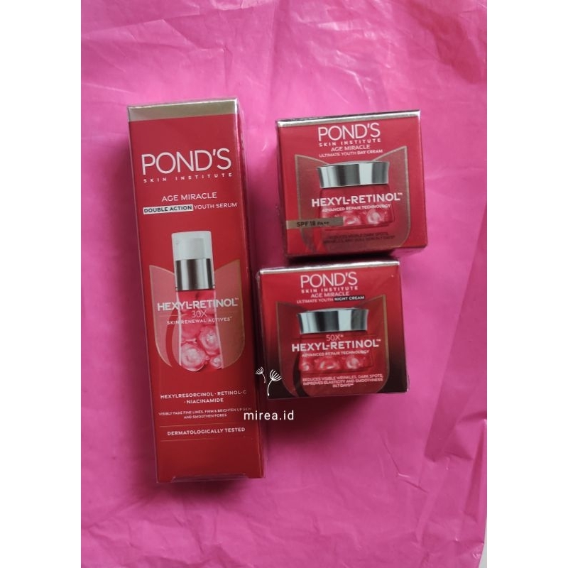 Pond's Ponds Age Miracle. Retinol. Ultimate Youth. Serum. Day. Night. Cream