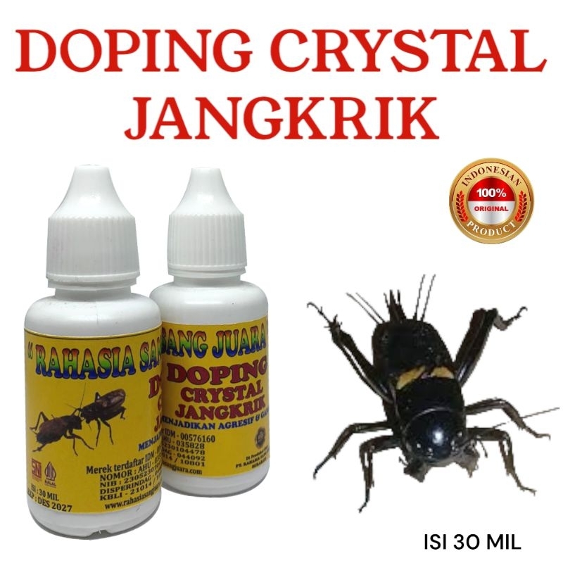 Doping Crystal Jangkrik Tetes 30 mil Doping Jangkrik Aduan Menjadikan Jangkrik Lebih Agresif & Ganas