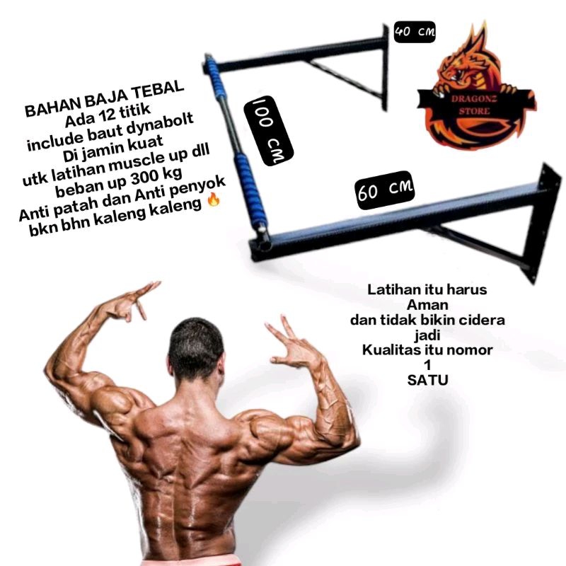 pull up chin up bar kalistenik jumbo tebal kuat