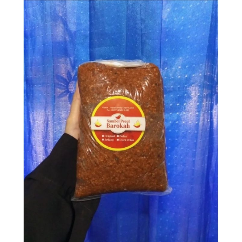 

Sambel Pecel Barokah Khas Klaten 1KG Bumbu Pecel Sambel Pecel Sangrai Kacang Sangrai (Asli Handmade)