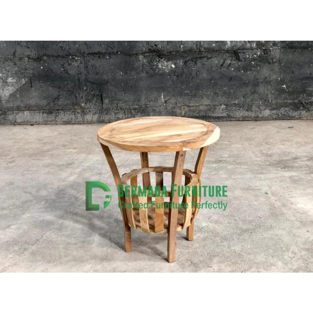 MEJA TERAS CANTIK LENGKUNG KAYU JATI SOFA KURSI PELAMINAN DEKORASI TERAS RUMAH MAKAN CAFE VILA HOTEL