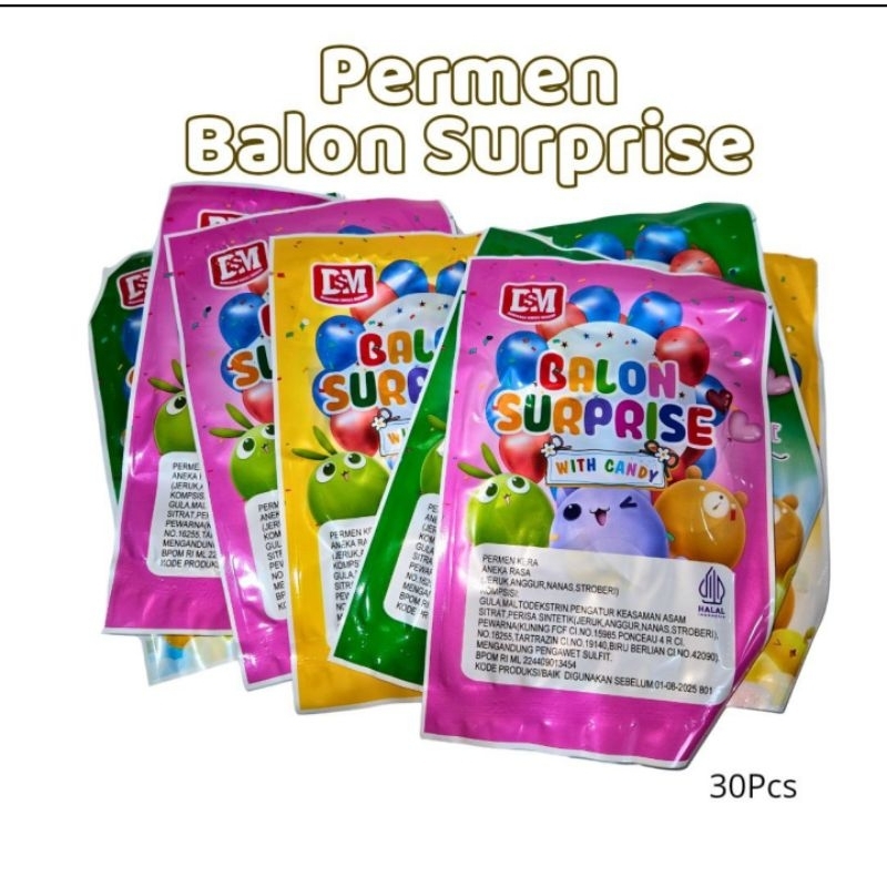 

30 pcs PERMEN BALON SURPRISE