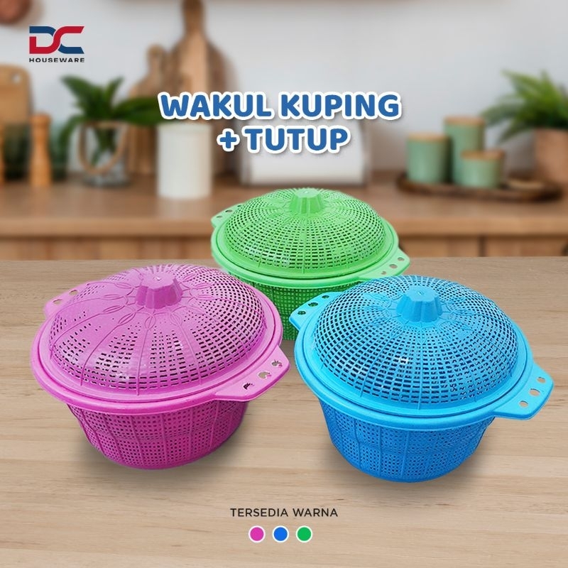 (1 PCS ) (WAKUL KUPING+TUTUP) - Wakul waskom hajatan / Wakul warna murah / Wakul aesthetic hajatan