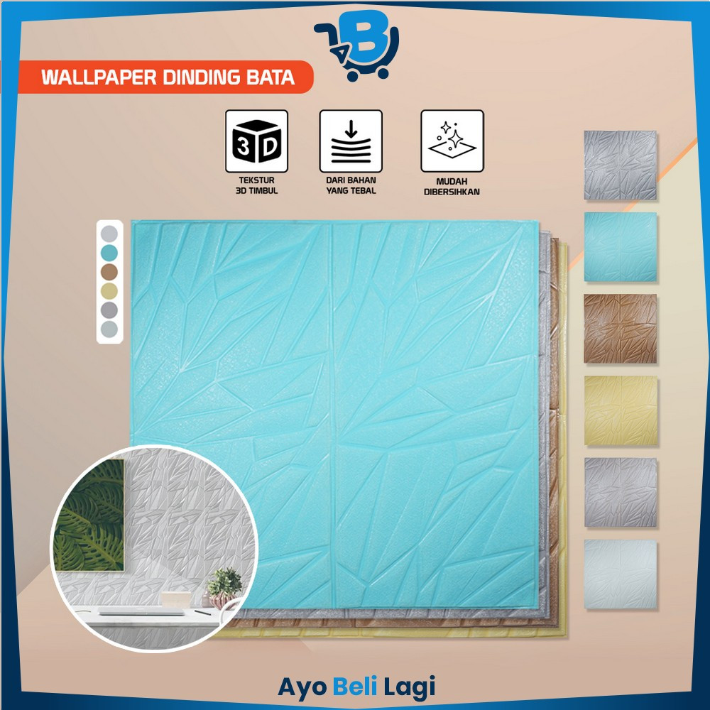 Wallfoam Sticker Dinding Kamar Motif Abstrak 3D / Walpaper Dinding Bata / Sticker Hiasan Dinding ABL