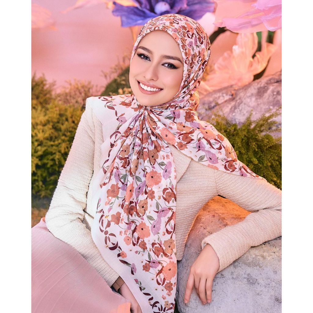 ORIGINAL Whimsical Shawlpublika Ready Stok Hijab Bahan Kain Katun Voal Jepang Premium Branded Import