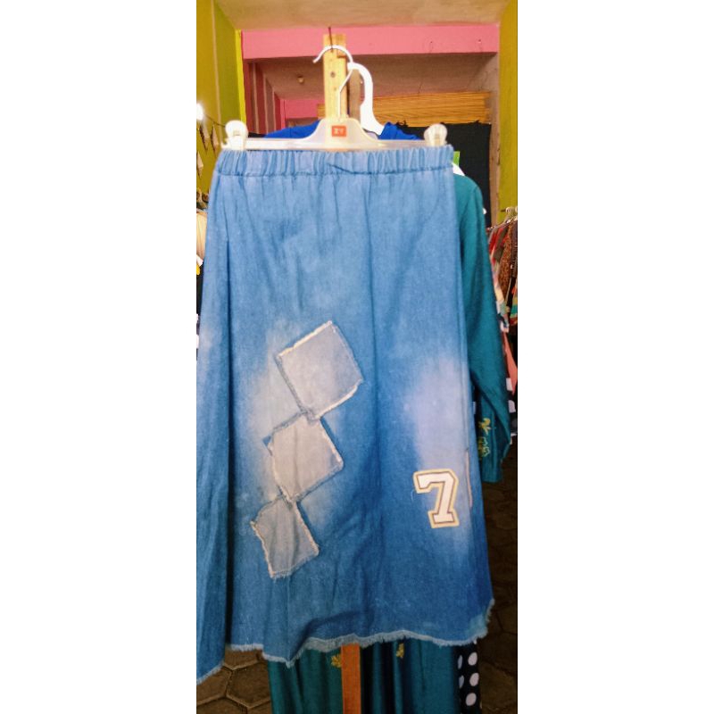 rok panjang jeans preloved murah