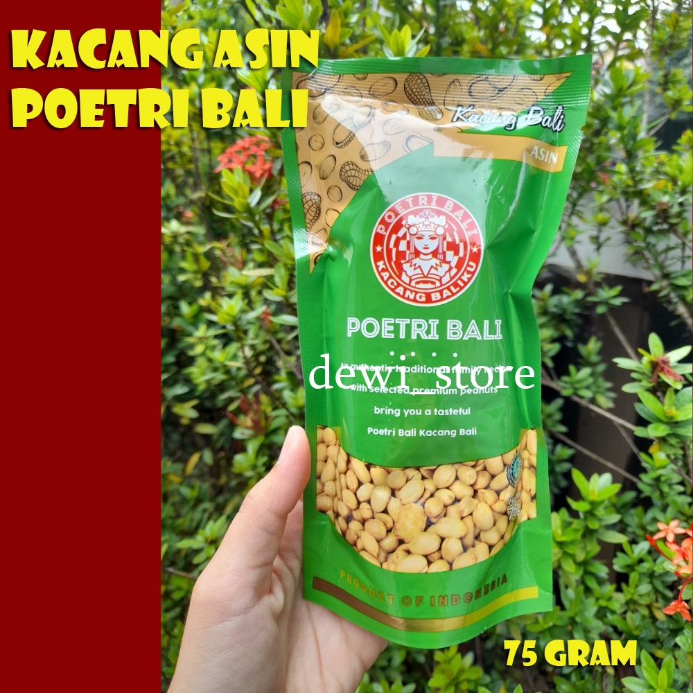 

Kacang Poetri Bali Asin 75gram / Kacang Poetri Bali Varian Asin / Kacang Asin Poetri Bali / Kacang Khas Bali / Oleh-Oleh Khas Bali / KACANG POETRI BALI ASIN