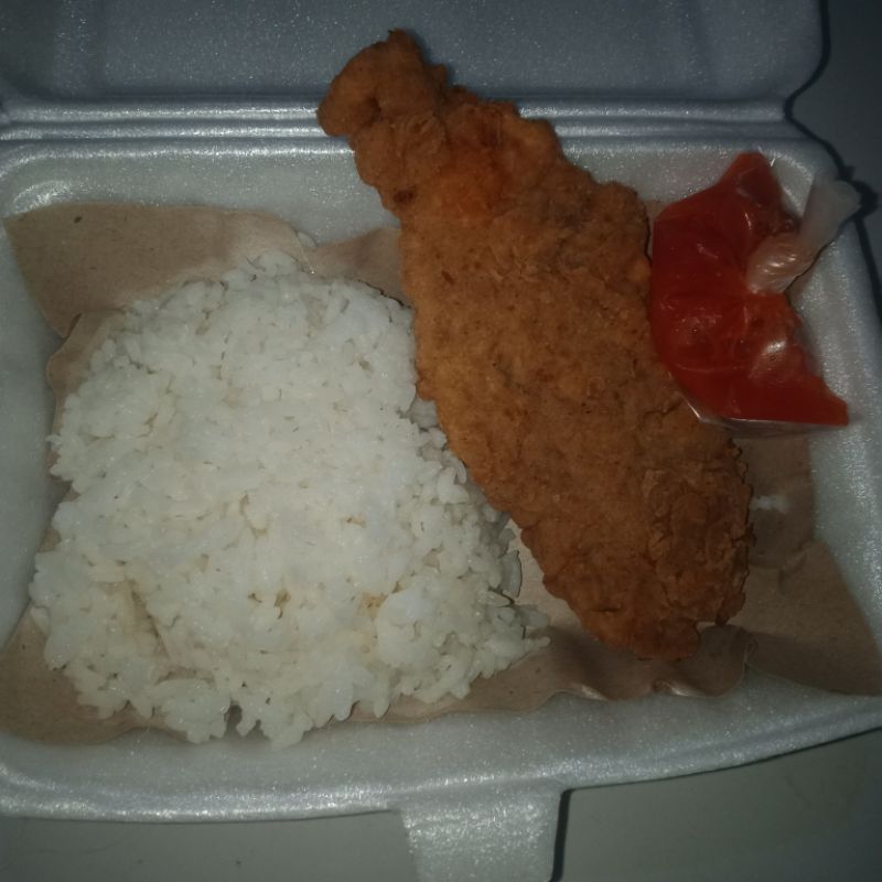 

Halal - Chicken Fillet Crispy + Nasi Putih /Ayam Fillet Crispy + Nasi Putih - SIAP MAKAN