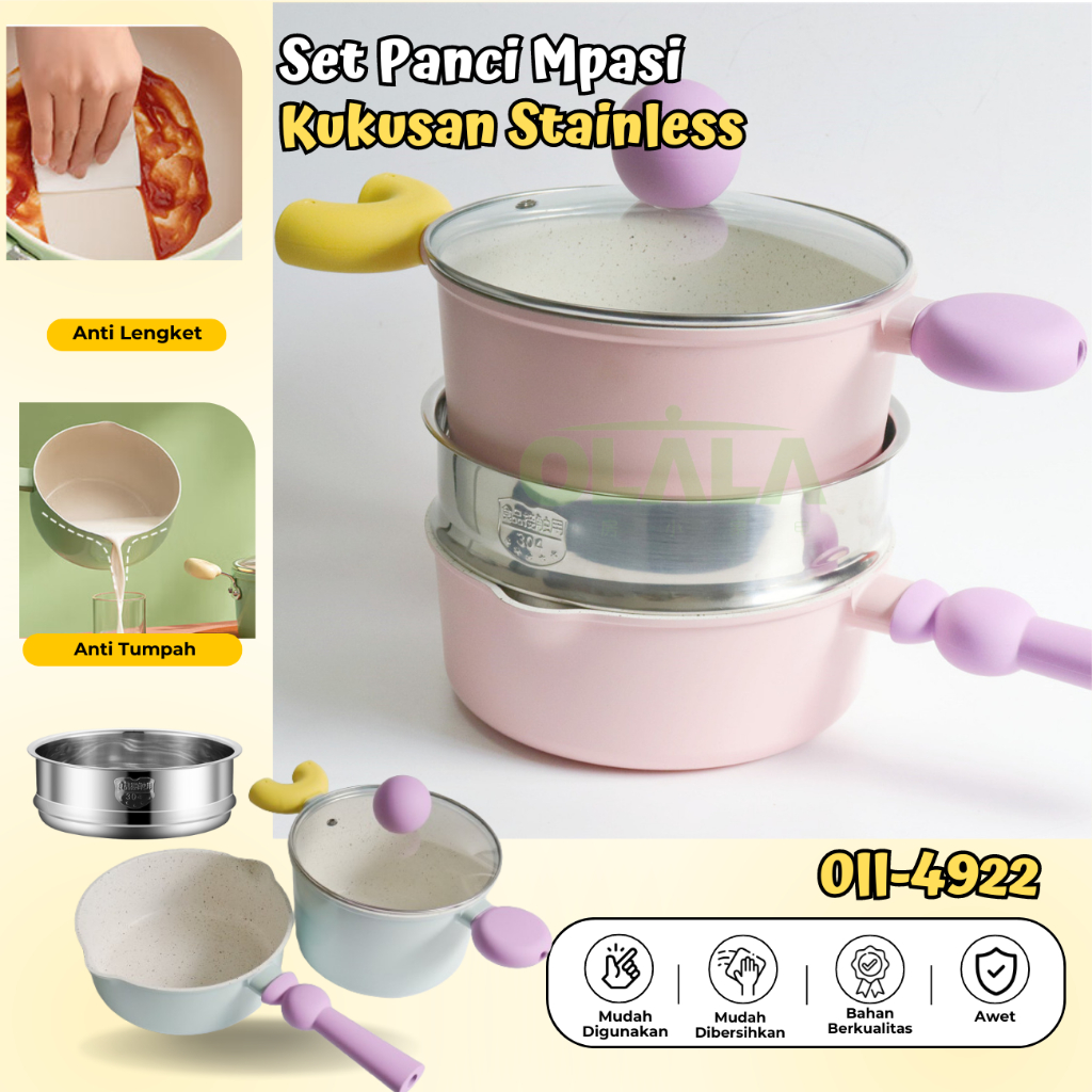 [COD] Set Panci Mpasi Panci Set / Panci 4pcs /Panci Granit OLL-4922