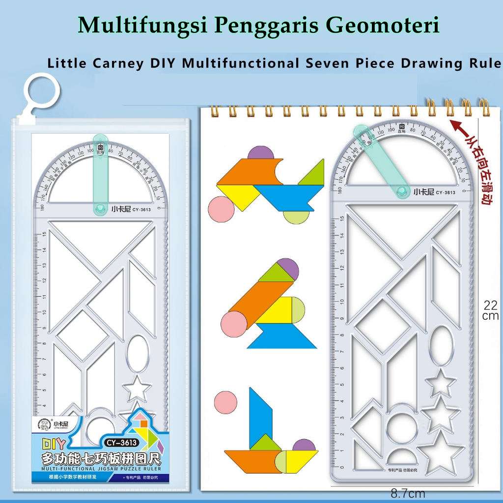 

[ORGM] Alat Tulis Kantor Perlengkapan Sekolah Penggaris Multifungsi Penggaris Geometri Lingkaran Penggaris Busur Derajat