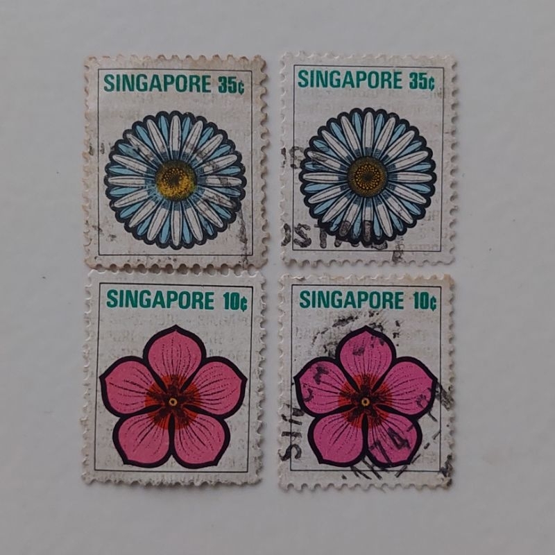 

Perangko Singapura 4 Keping Used Seri Bunga - Prangko Singapore