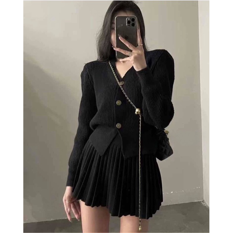 set rajut korea bahan premium / set cardigan rok korea / setelan cardigan rajut korea / setelan raju